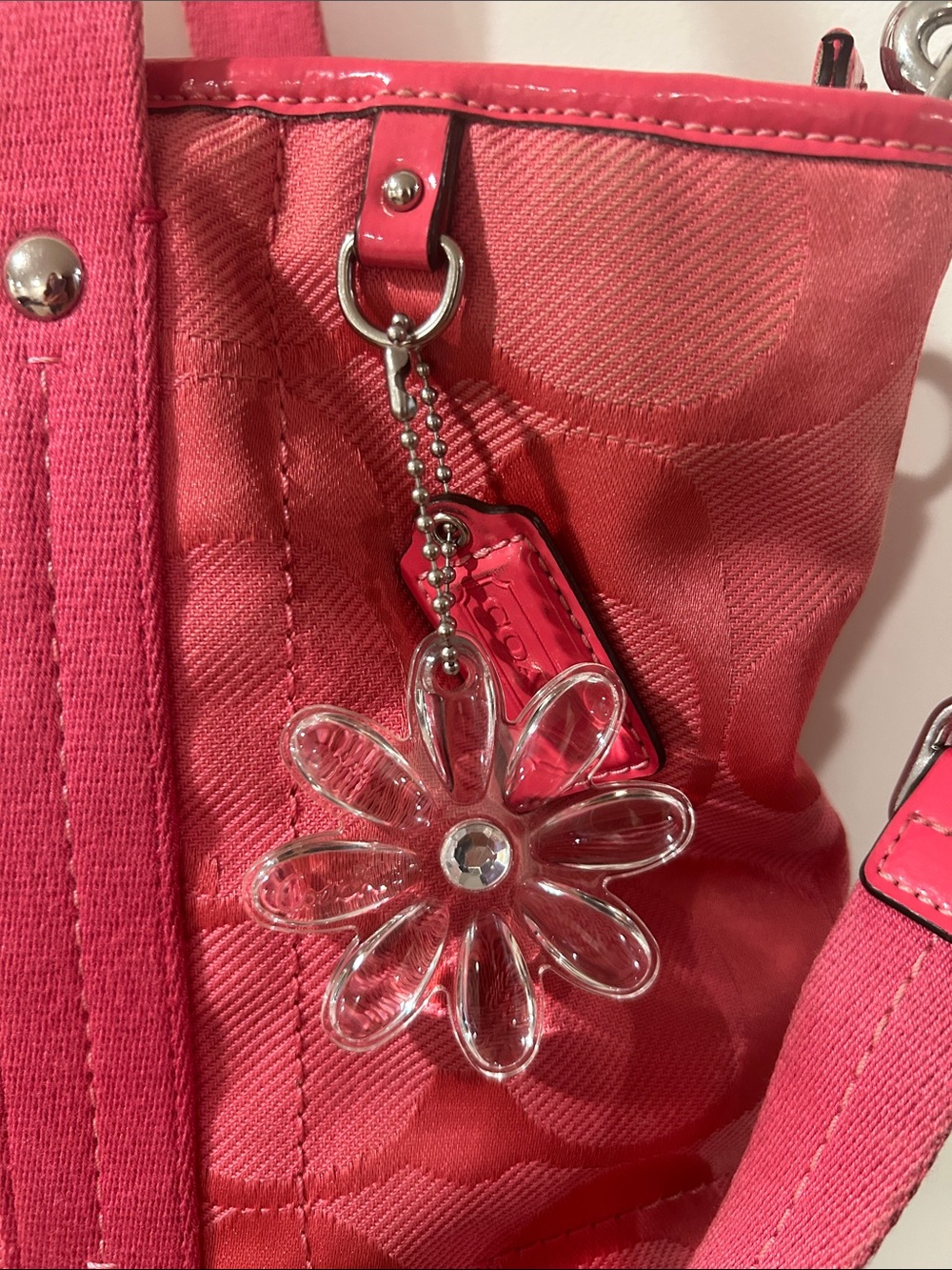 Coach pink Kyra Daisy signature tote - Picture 2 of 8